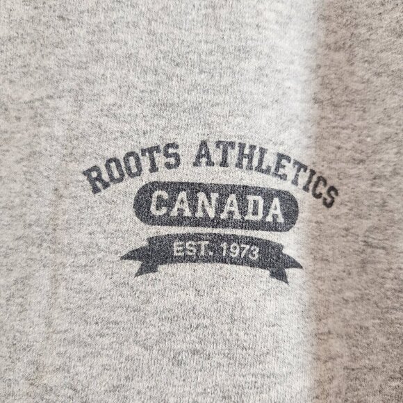 Roots Athletic Mens 1/4 Zip Sweatshirt Heathered Gray - Picture 2 of 11